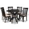 Baxton Studio Lore Sand Upholstered and Dark Brown Finished Wood 7-Piece Dining Set 168-10521-10894 - alternate 9